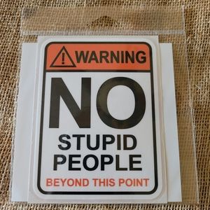 Off the hook stickers- warning beyond this point